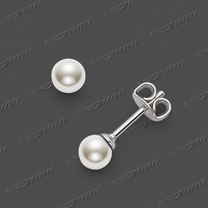 20-0004 SRh Stecker m.C.Zuchtperlen 4,5mm