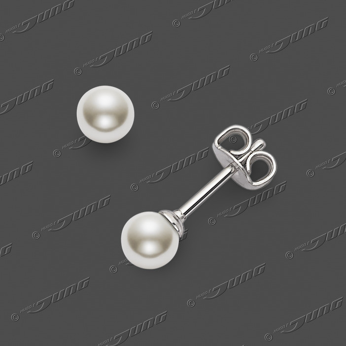 20-0005 SRh Stecker m.C.Zuchtperlen 5mm