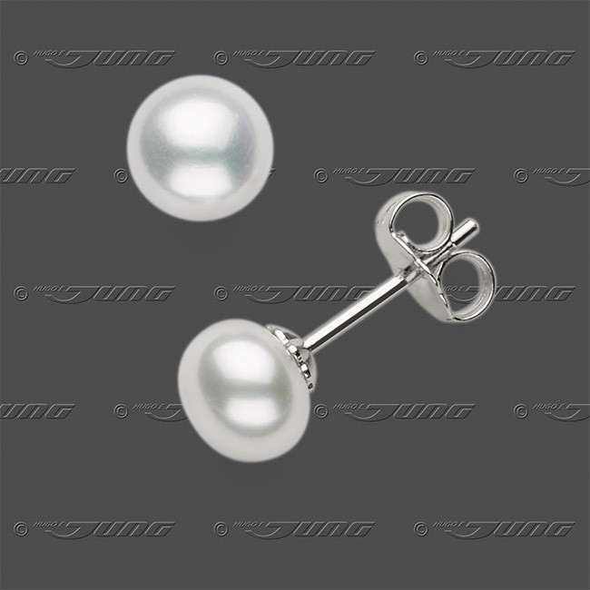 20-0022 SRh Stecker m.Süßwasserperlen 6,5mm