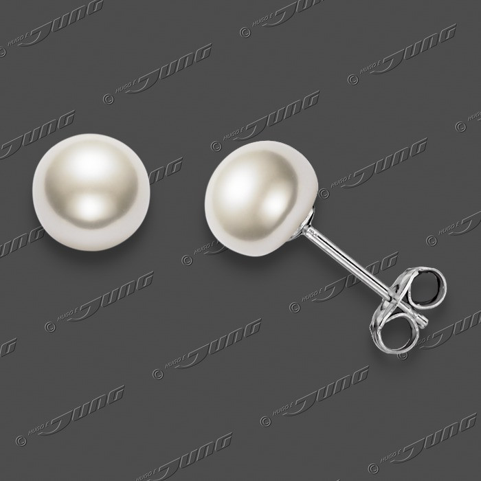 20-0024 SRh Stecker m.Süßwasserperlen 7,5mm