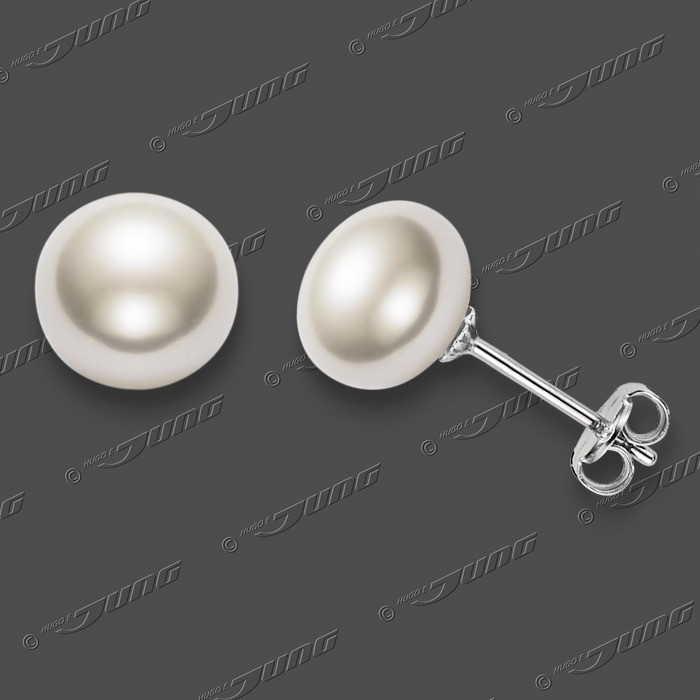 20-0026 SRh Stecker m.Süßwasserperlen 8,5mm