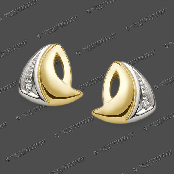 20-5573 GRh 333 Stecker 9x10mm - Brillant