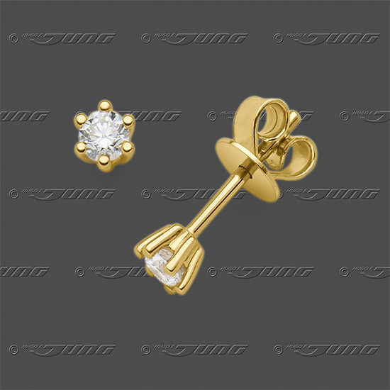 21-090-010.21 GG 585 Stecker 3,6mm - Brillant
