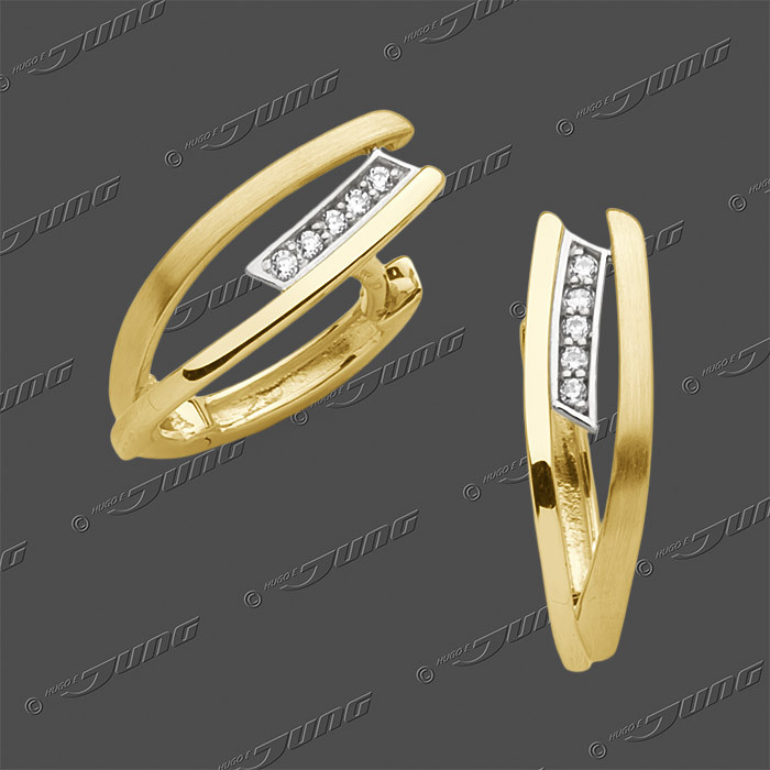 25-0760 GRh 333 Schar.-Creolen 13,5x5mm