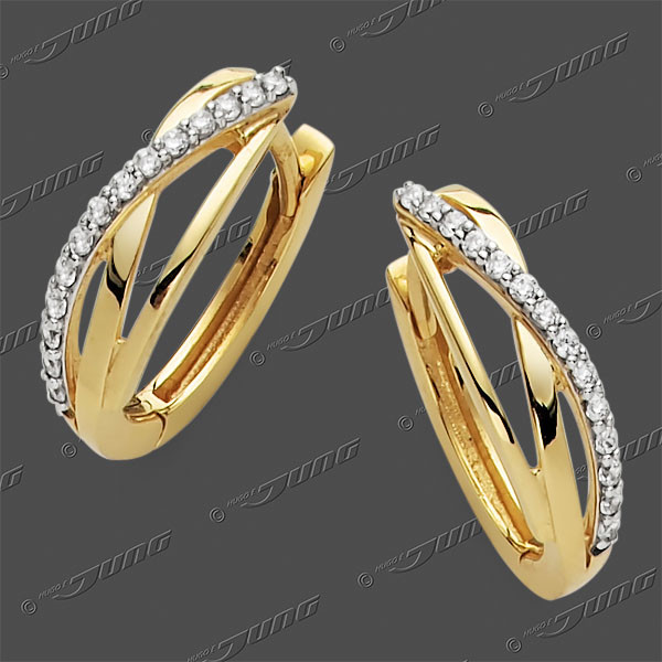 25-0765 GRh 333 Schar.-Creolen 13,5x4mm