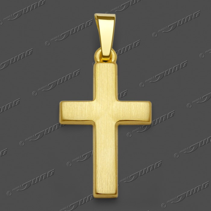 43-0318 GG Kreuz halbmassiv 18x12mm