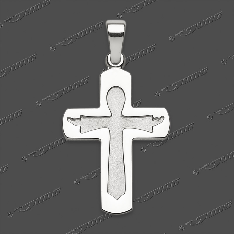 43-0444 SRh Kreuz massiv 20x15mm