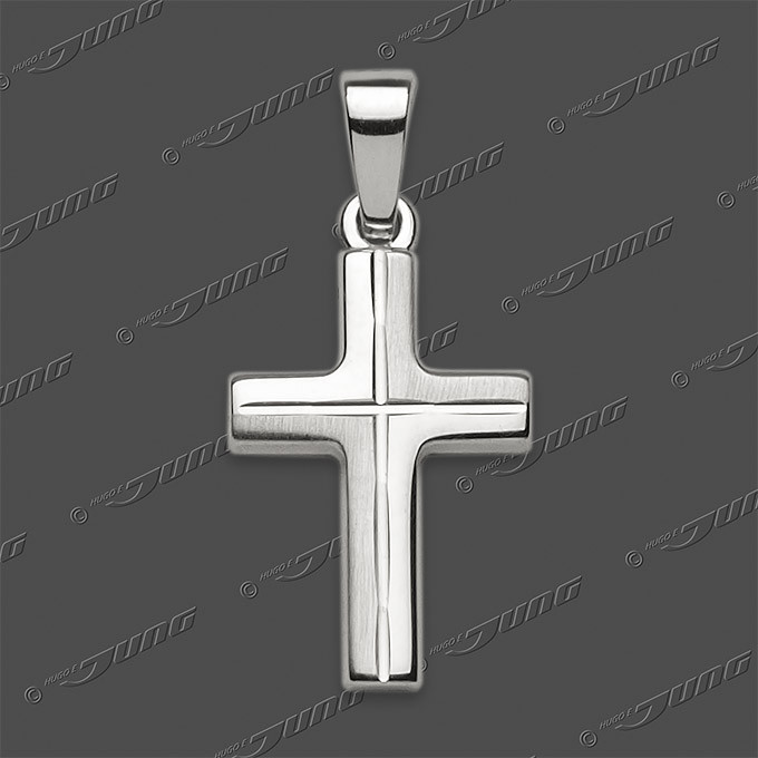 43-0448 SRh Kreuz massiv 16x11mm