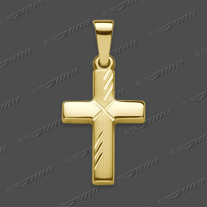 43-0454 GG 333 Kreuz halbmassiv 16x11mm