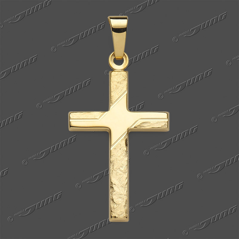 43-0485 GG 333 Kreuz halbmassiv 21x14mm