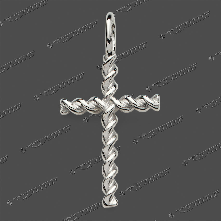 43-0495 SRh Kreuz massiv 24x16mm