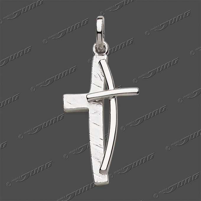 43-0497 SRh Kreuz massiv 20x10,5mm