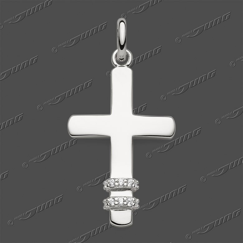 53-0208 SRh Kreuz massiv 21x14,5mm