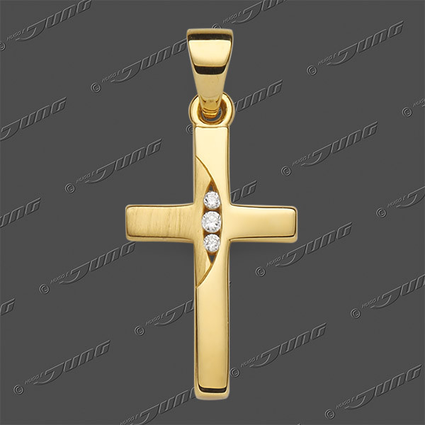 53-0215 GG 333 Kreuz massiv 16x10mm