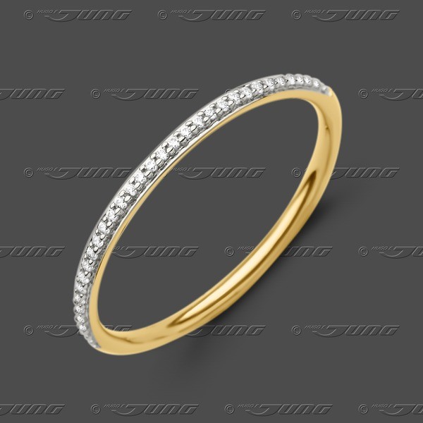 72-0470.90 GRh 333 Ring 1,5mm - Zirkonia 