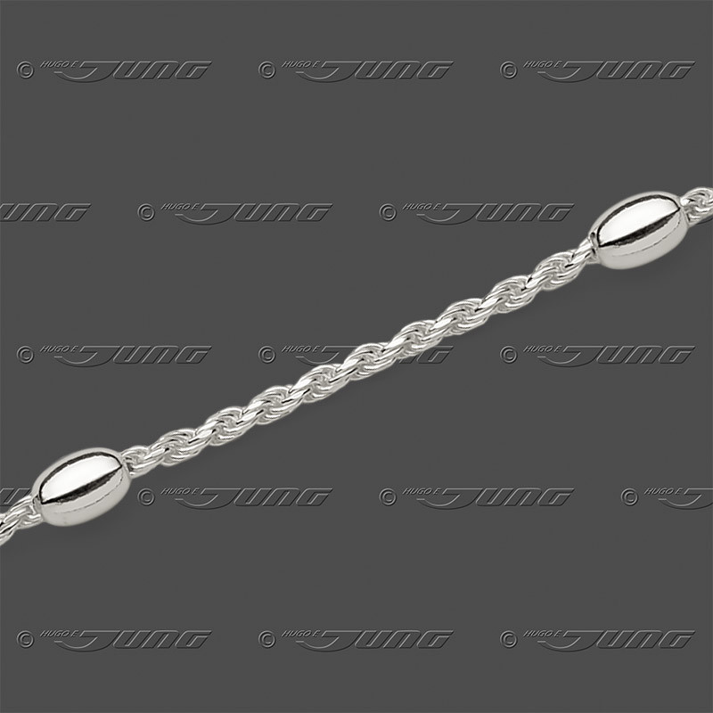 81.1272 S Fußkette Kordel 1,4mm m.Zwtl. 
