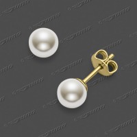 20-0007 GG Stecker m. C.Zuchtperlen 6mm