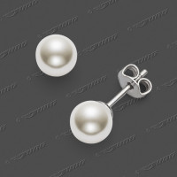 20-0008 SRh Stecker m.C.Zuchtperlen 6,5mm
