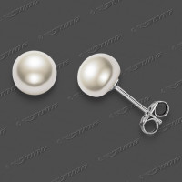 20-0024 SRh Stecker m.Süßwasserperlen 7,5mm