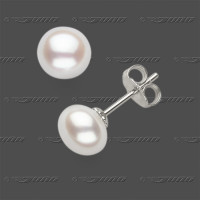 20-0024 SRh Stecker m.Süßwasserperlen 7,5mm