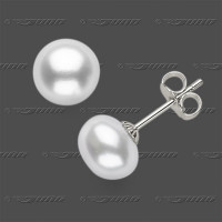 20-0026 SRh Stecker m.Süßwasserperlen 8,5mm
