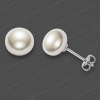 20-0026 SRh Stecker m.Süßwasserperlen 8,5mm