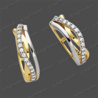 25-0763 GRh 333 Schar.-Creolen 14x4mm