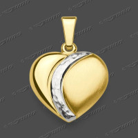 42-0093 GRh 333 Anhänger halbmassiv 13x14mm