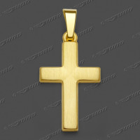 43-0318 GG Kreuz halbmassiv 18x12mm