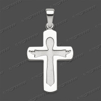 43-0444 SRh Kreuz massiv 20x15mm