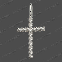 43-0495 SRh Kreuz massiv 24x16mm