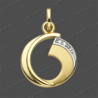 50-0786 GRh 333 Anhänger 18x13mm