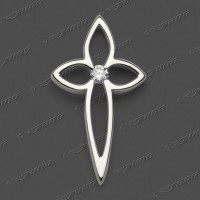 53-0153 SRh Kreuz massiv 28,5x16mm