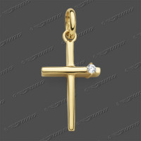 53-0220 GG Kreuz halbmassiv 17x11mm