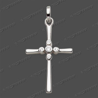 53-0227 SRh Kreuz massiv 20x14mm