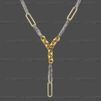 81.6097 GRh Y-Kette halbmassiv 6,5mm