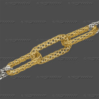 82.9977 GRh Fantasie halbmassiv 8mm