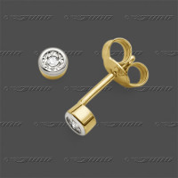 21-2602 GRh 333 Stecker 3,8mm - Brillant