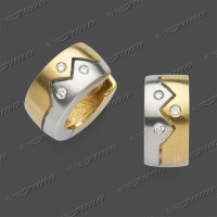 25-3781 GRh 585 Schar-Creolen 14x7mm